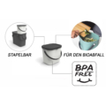 kompostbehälter stapelbar recyclingbehälter 6 liter nespresso kapseln