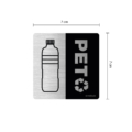 recyclingplakette pet aus chromstahl