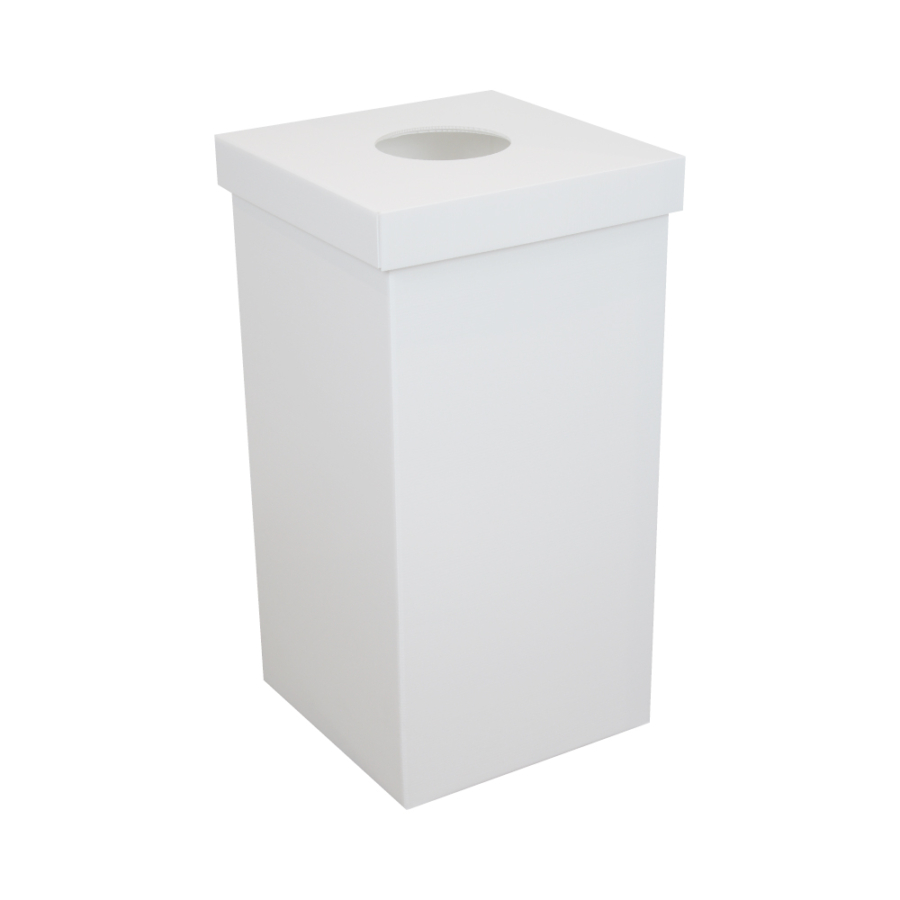 Universal PET und Alu Sammelbehälter – Recyclingbox 85l weiss