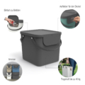 stapelbare recyclingbehälter sammelbehälter für recycling rotho albula 40 liter
