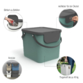 stapelbare recyclingbehälter sammelbehälter für recycling rotho albula 40 liter