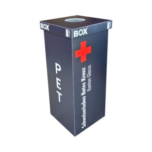 recyclingbox-frei-e-commerce-sammelbehaelter-muelleimer-pet-behaelter-schweizerisches-rotes-kreuz-personalisiert-avakuk avakuk pet behälter