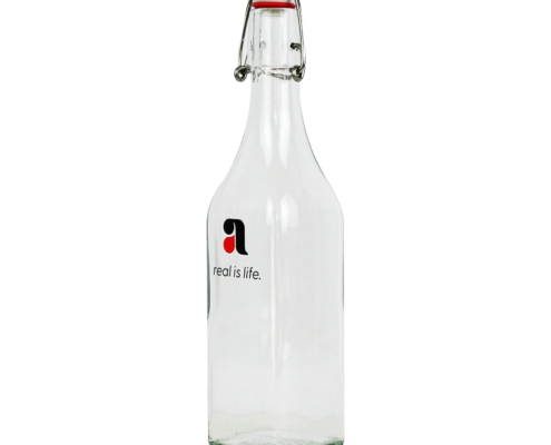 avakuk-1l-trinkflasche-glas-glasflasche-mit-buegelverschluss-wasserflasche-real-is-life trinkflasche aus glas 1 liter