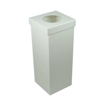 avakuk 60l Sammelbehälter weiss aus Kunststoff mit Deckel