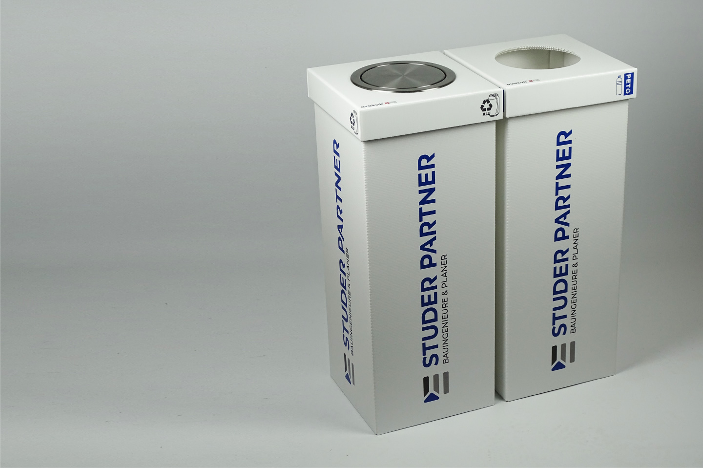 avakuk 60 liter sammelbehälter mit aufdruck personalisiert studer partner