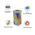 60 liter recyclingbox für kunststoffe mandala design