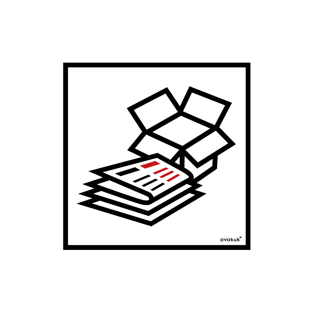 aufkleber papier und karton
