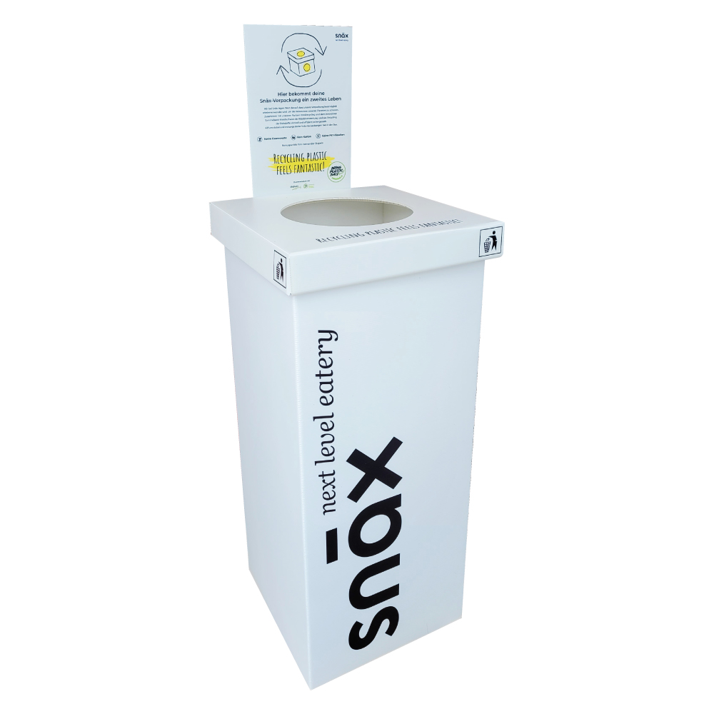 Einwurf Müll mit Seller personalisiert snäx abfallbehälter mit schild
