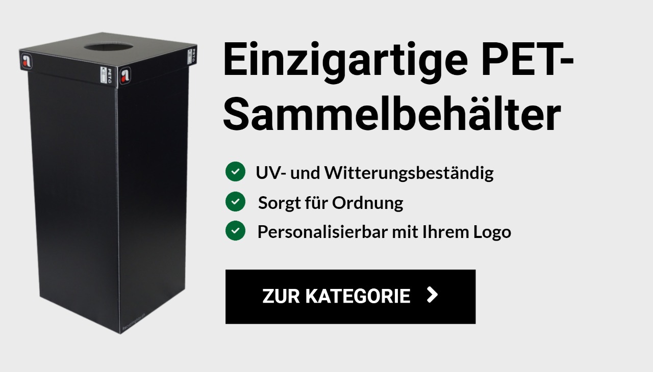 110 liter pet behälter in schwarz