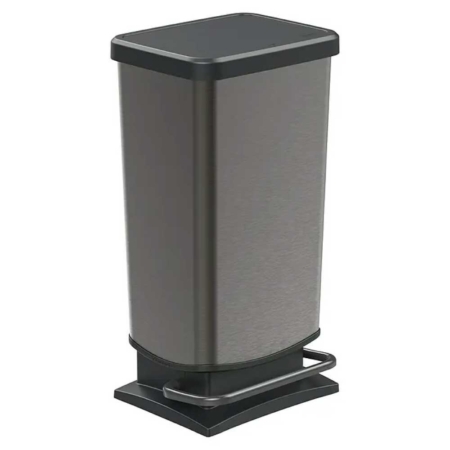 Abfalleimer mit Deckel 40 Liter Graphit