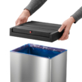 Hailo Abfalleimer 52 Liter mit deckel swing XL für Büro, Küche
