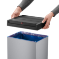Hailo Abfalleimer 52 Liter grau swing xl mit deckel für Büro und küche