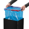 Hailo Abfalleimer 52 Liter schwarz swing xl mit deckel für Büro und küche