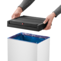 Hailo Abfalleimer 52 Liter weiss swing xl mit deckel für Büro und küche