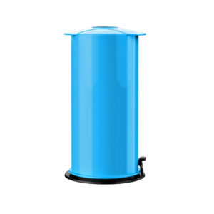 Die PET- und Dosenpresse Blau veringert den Platzbedarf einer PET-Flasche oder Aluminiumdose um 70% des Volumens.