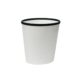 Papierkorb Abfalleimer oval weiss