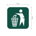 Recycling-Aufkleber Abfall Outdoor - Grün