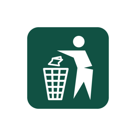 Recycling-Aufkleber Abfall Outdoor - Grün