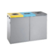 Recyclingstation 3-fach aus Stahlblech