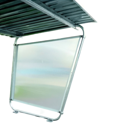 Überdachung für Abfallcontainer Seitenwand rechts