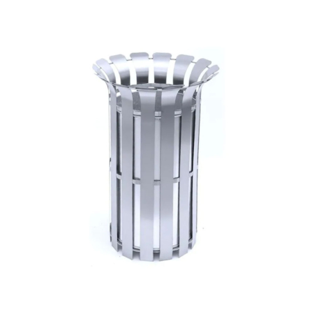 Abfallbehälter Tulpe aus Edelstahl mit Einsatz