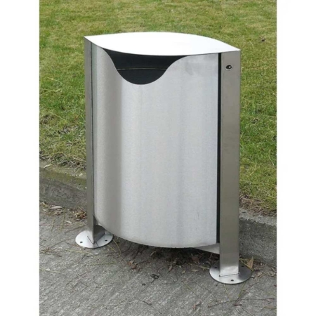 Abfallbehälter Pappel aus Edelstahl 55 Liter