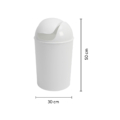 Abfalleimer Kunststoff weiss leicht Schwingdeckel 25 Liter Weiss