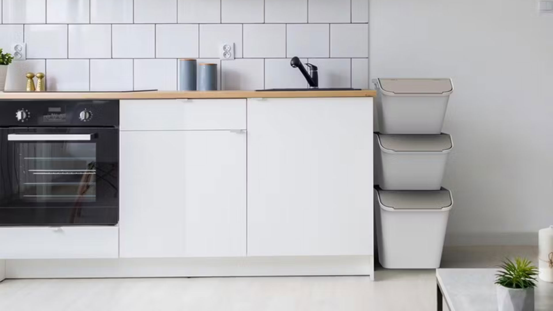 Aufbewahrungsbox Recyclingbox aus Kunststoff für zu Hause Küche