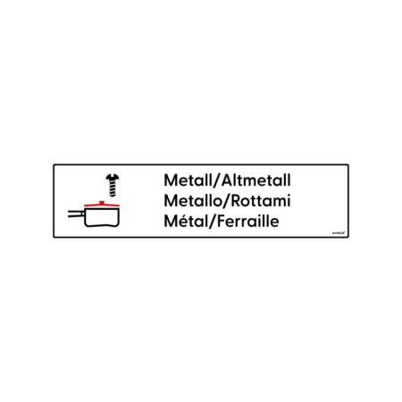 Containeraufkleber für metall und altmetall