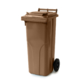 Kunststoffcontainer, 140 Liter, Mülltonne in Braun