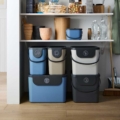 recyclingbehälter stapelbar 55 liter für küche oder garage