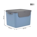 recyclingbehälter stapelbar 55 liter für küche oder garage