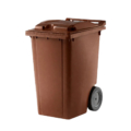 Kunststoffcontainer, 360 Liter, Mülltonne in Braun